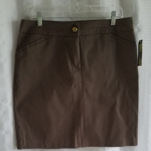 NWT Courtenay Brown Pencil Skirt Size 12